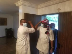 Abia Speaker, Chinedum Orji Visits Sen. Orji Kalu In Abuja