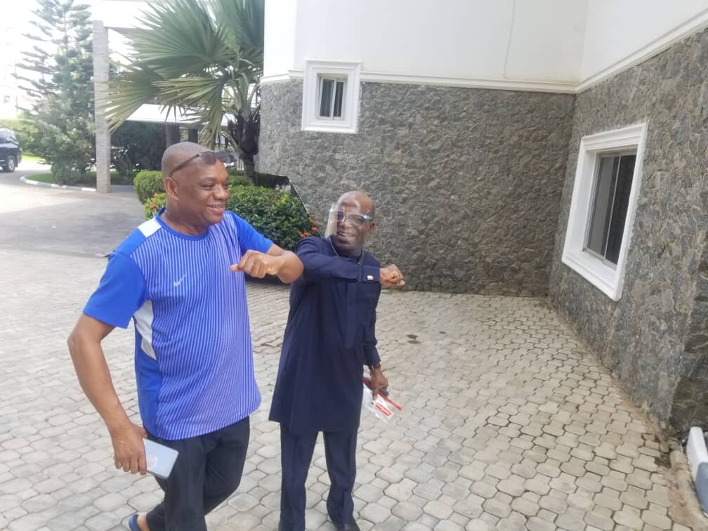 Rumoured Defection: Alex Otti visits Sen Orji Kalu In Abuja